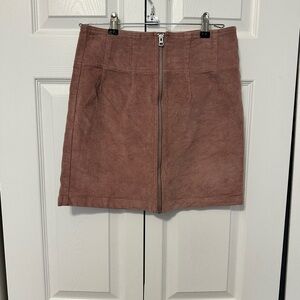Wild Fable Zippered Mini Skirt in Mauve